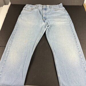 VTG Levi's Jeans Men's 36x33* 505 Straight Light Blue Distressed Denim Tag 38x34